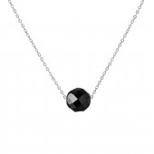 Colier onix negru fatetat cu lantisor argint DiAmanti MS21257P-W-G